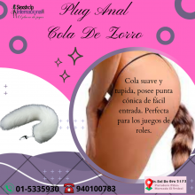 Plug anal COLITA DE ZORRO - SEXSHOP PLAZA NORTE.